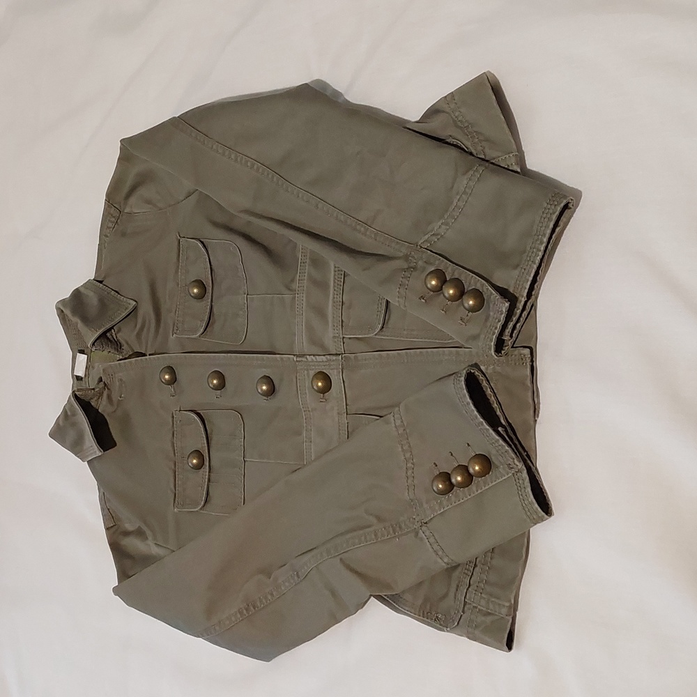 J. Crew Womans Utility/Field Jacket. Light olive green. Sz XS. Excellent cond.
